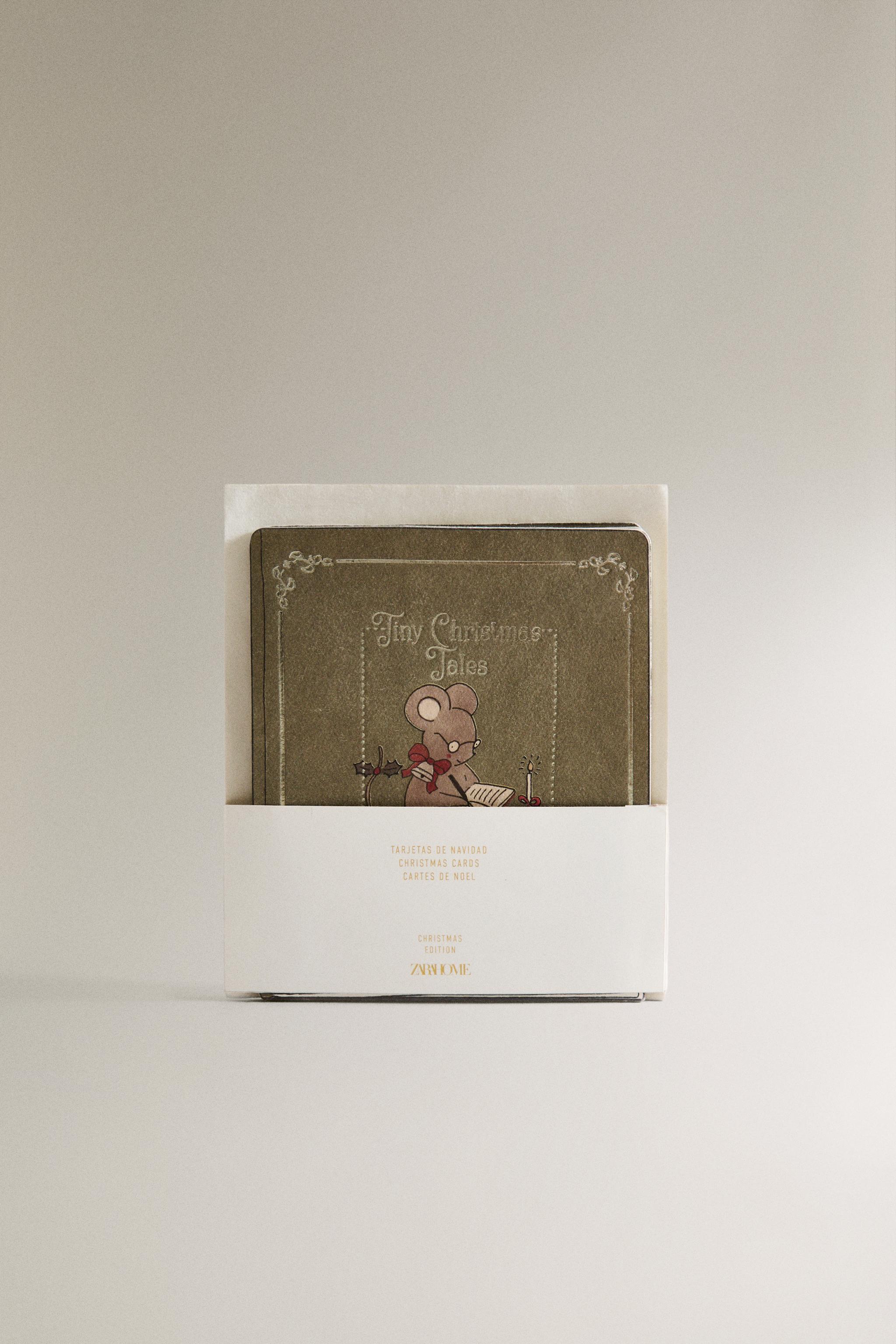 CHILDREN’S CHRISTMAS ANIMAL POSTCARD SET (SET OF 2)